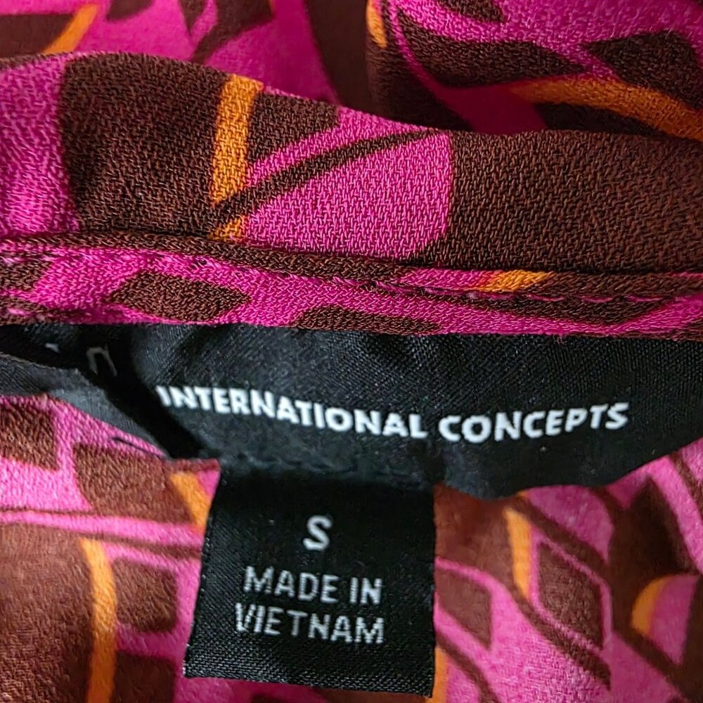 International Concepts Ruffled V-neck Blouse, S - Picture 3 of 6